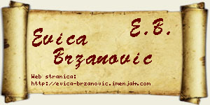 Evica Brzanović vizit kartica